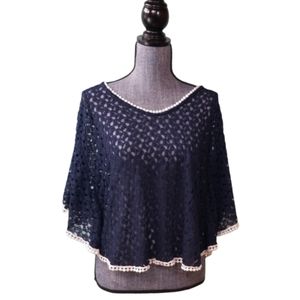 Anthropologie:: Mauve crochet top, szL